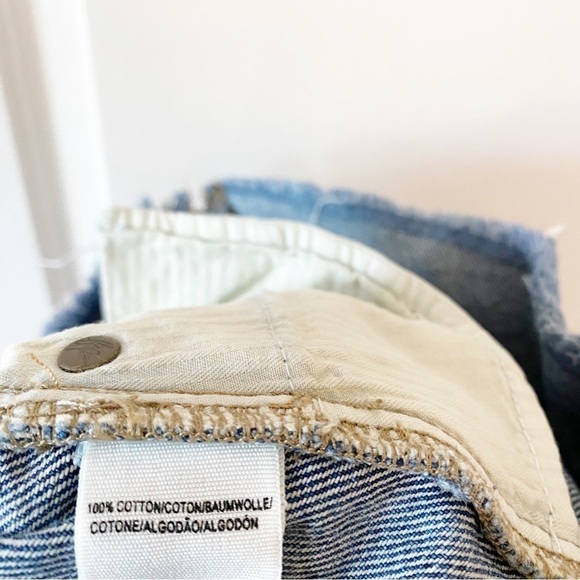 FREE PEOPLE Zip It Up Front Zip Denim Mini Skirt Size 28 - Picture 9 of 10